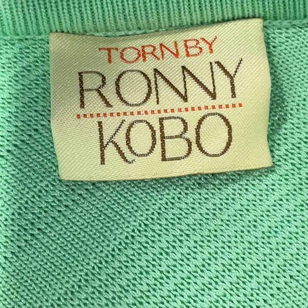 Torn by Ronny Kobo Kat One-Shoulder Bodycon Mini Dress in Mint Green (Size M) - Picture 9 of 9
